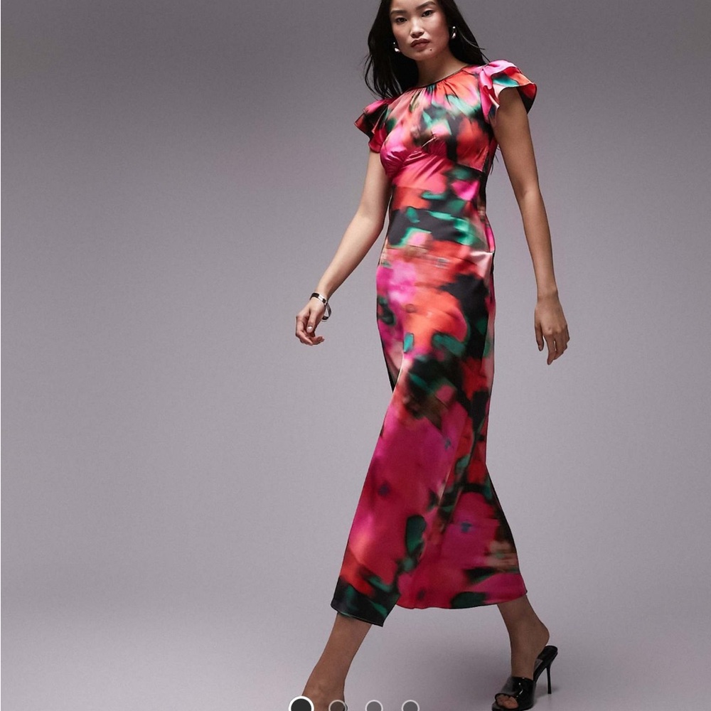 Abstract topshop midi dress